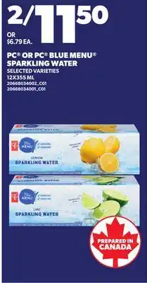 Independent City Market PC OR PC BLUE MENU SPARKLING WATER offer