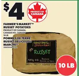 Independent City Market FARMER'S MARKET RUSSET POTATOES, 10 LB offer