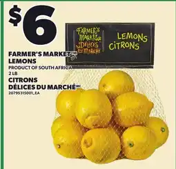 Independent City Market FARMER'S MARKET LEMONS, 2 LB offer
