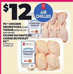 Independent City Market PC CHICKEN DRUMSTICKS 8'S OR THIGHS BONE-IN, 6'S offer