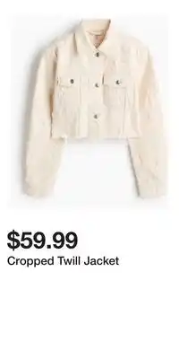 H&M Cropped Twill Jacket offer