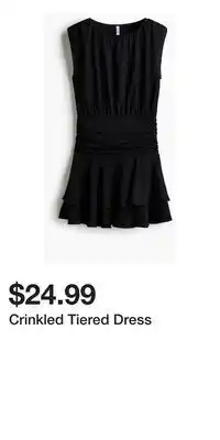 H&M Crinkled Tiered Dress offer