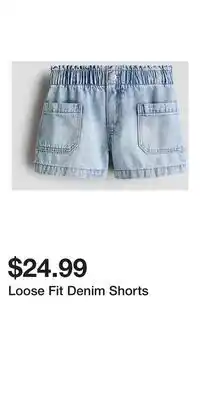 H&M Loose Fit Denim Shorts offer
