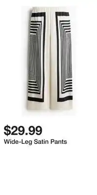 H&M Wide-Leg Satin Pants offer