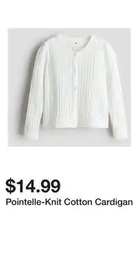 H&M Pointelle-Knit Cotton Cardigan offer