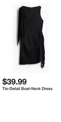 H&M Tie-Detail Boat-Neck Dress offer