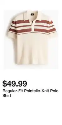 H&M Regular-Fit Pointelle-Knit Polo Shirt offer