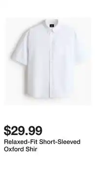 H&M Relaxed-Fit Short-Sleeved Oxford Shir offer