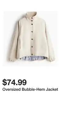 H&M Oversized Bubble-Hem Jacket offer