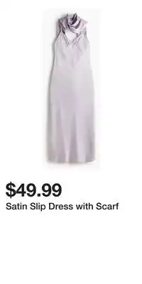 H&M Satin Slip Dress with Scarf offer