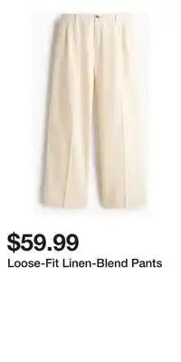 H&M Loose-Fit Linen-Blend Pants offer