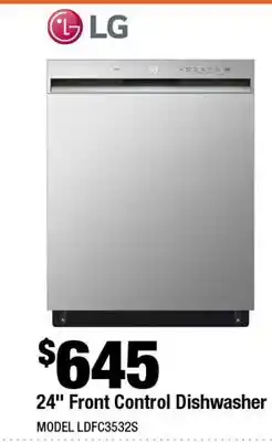 Home Depot 24 front control dishwasher offer