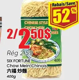 Btrust Supermarket SIX FORTUNE Chow Mein Chinois offer
