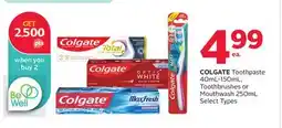 Rexall Toothpaste 40mL-150mL, Toothbrushes or Mouthwash 250mL offer