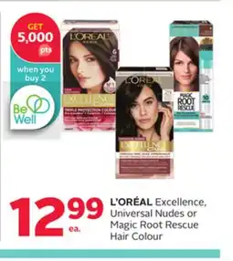 Rexall L' ORÉAL Excellence, Universal Nudes or Magic Root Rescue Hair Colour offer