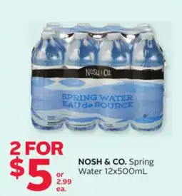 Rexall NOSH & CO. Spring Water offer