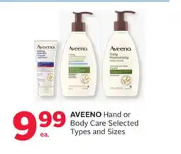 Rexall AVEENO Hand or Body Care offer