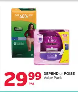 Rexall DEPEND or POISE Value Pack offer