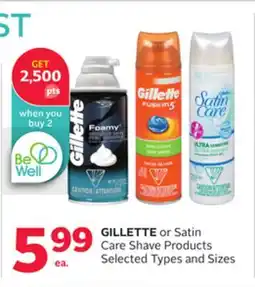 Rexall GILLETTE or Satin Care Shave Products offer