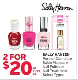 Rexall SALLY HANSEN Pure or Complete Salon Manicure Nail Polish or Nail Treatment offer