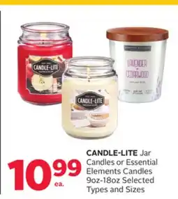 Rexall CANDLE-LITE Jar Candles or Essential Elements Candles 9oz-18oz offer