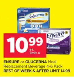 Rexall ENSURE or GLUCERNA Meal Replacement Beverage offer
