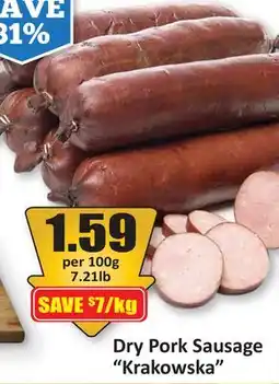 Starsky Dry Pork Sausage Krakowska offer