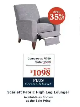 La Z Boy Scarlett Fabric High Leg Lounger offer