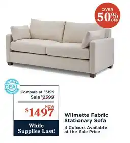 La Z Boy Wilmette Fabric Stationary Sofa offer