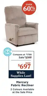 La Z Boy Mercury Fabric Recliner offer