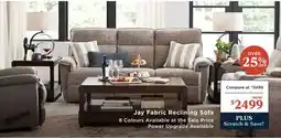 La Z Boy Jay Fabric Reclining Sofa offer