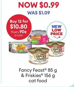Petsmart Fancy Feast 85 g or Friskies 156 g cat food offer