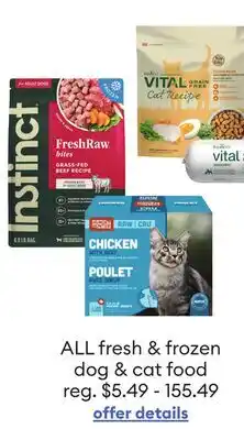 Petsmart ALL fresh & frozen dog & cat food offer
