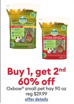 Petsmart Oxbow small pet hay offer
