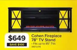 Leon's Cohen 78 Fireplace TV Stand - Grey offer