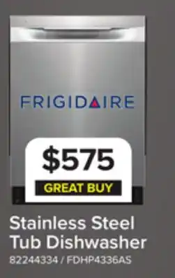 Leon's Frigidaire Stainless Steel Built-In Hybrid Tub Dishwasher - FDHP4336AS offer