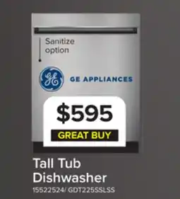 Leon's GE Stainless Steel 24 Dishwasher- GDT225SSLSS offer