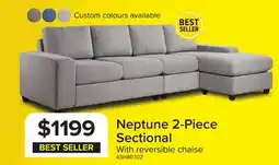 Leon's Neptune 2-Piece Sectional with Reversible Chaise - Grey offer