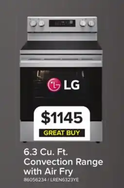 Leon's LG Stainless Steel Smart Electric Freestanding Range with Air Fry (6.3 Cu.Ft) - LREN6323YE offer