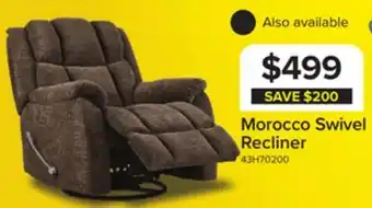 Leon's Morocco Swivel Recliner - Brown offer