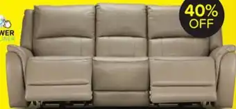 Leon's Maxton Leather Power Reclining Sofa - Taupe offer