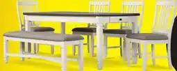 Leon's Vespera 6-Piece Dining Set - Brownish Grey, White offer