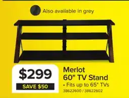 Leon's Merlot 60 TV Stand - Espresso, Black offer