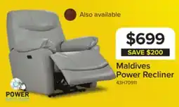 Leon's Maldives Power Recliner - Silver offer