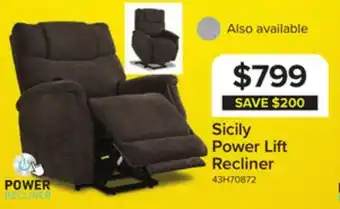 Leon's Sicily Power Lift Recliner - Dark Brown offer