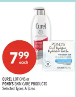 Shoppers Drug Mart CUREL LOTIONS or POND'S SKIN CARE PRODUCTS offer
