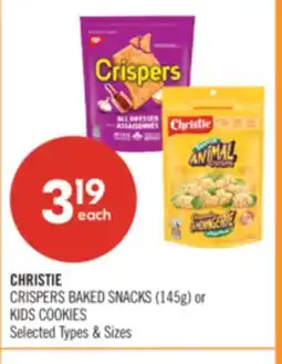 Shoppers Drug Mart CHRISTIE CRISPERS BAKED SNACKS (145g) or KIDS COOKIES offer