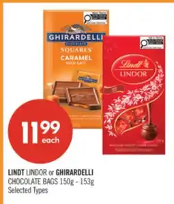 Shoppers Drug Mart LINDT LINDOR or GHIRARDELLI CHOCOLATE BAGS offer