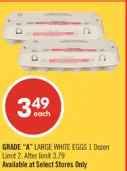 Shoppers Drug Mart GRADE A LARGE WHITE EGGS 1 Dozen offer