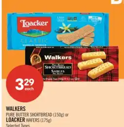 Shoppers Drug Mart WALKERS PURE BUTTER SHORTBREAD (150g) or LOACKER WAFERS (175g) offer